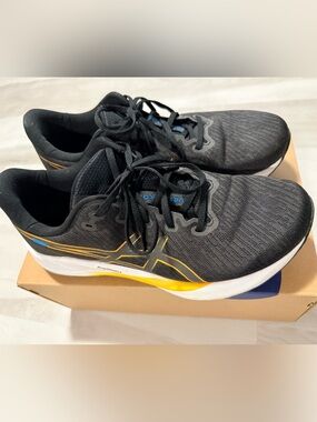 ASICS Black Running Shoes with accents